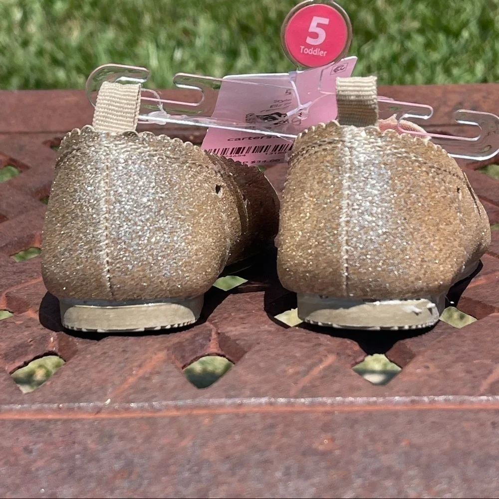 NWT MACY’S Carter’s Glitter Slip-On Infant Dress Shoes